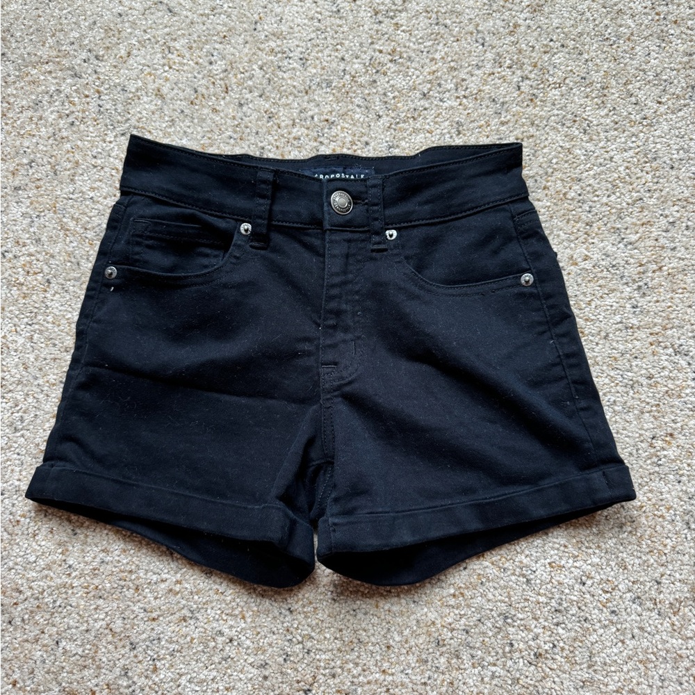 Black Jean shorts